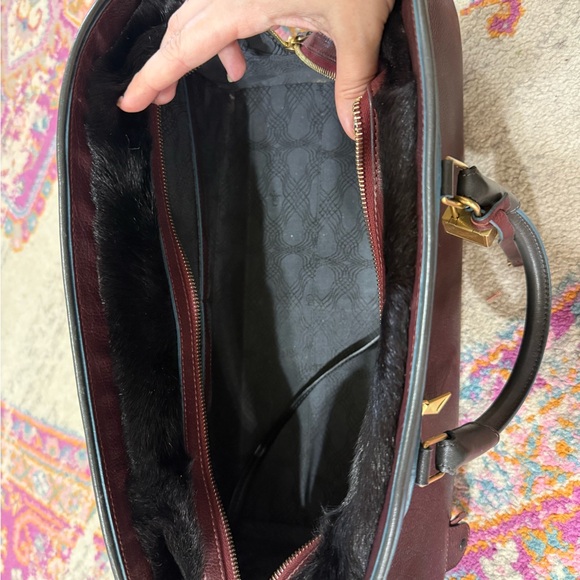 Proenza Schouler Dark Red and Black Leather Satchel - Picture 4 of 5